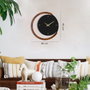 Wallity Moon Time Reloj de Pared de Madera y Metal APS117